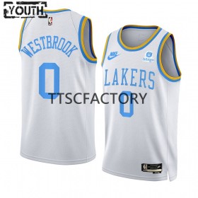 Maillot NBA Los Angeles Lakers Russell Westbrook 0 Nike 2022-23 Classic Edition Blanc Swingman - Enfant